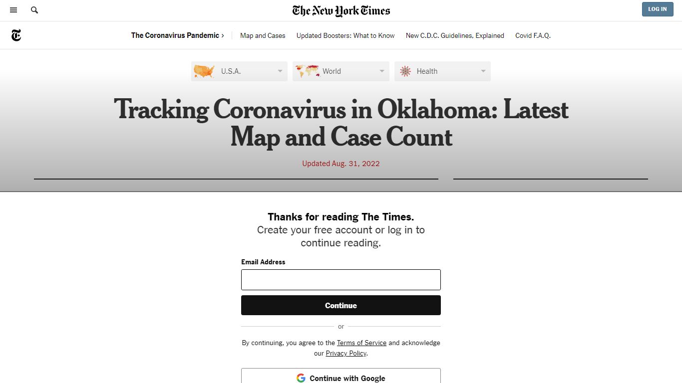 Oklahoma Coronavirus Map and Case Count - The New York Times